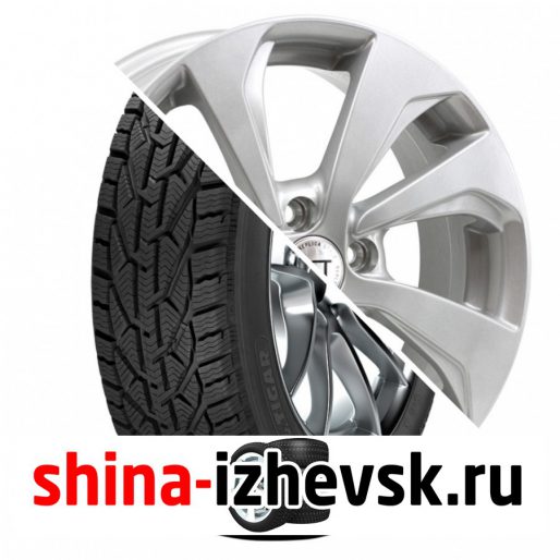 Колесо в сборе Tigar Winter 185/60 R15 T 88 + RST R005 6xR15 4×100 ET40 DIA60.1 Глянцевый серебристый в Ижевске